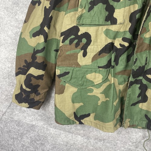 US Military Field Jacket Large Regular Woodland Patches Army Zipper Cold Weather - Picture 4 of 19