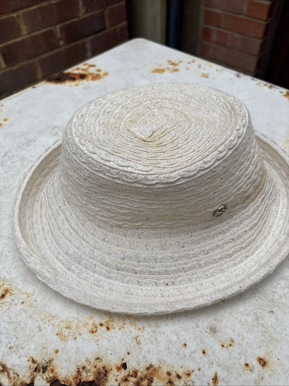 Nine West Women's White Sun Summer Hat One Size Summer Beach Holiday