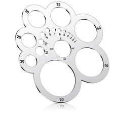 Round Leather Corner Punch Cutting Ruler Metal Circle Template for Craft DIY Cut