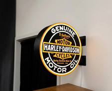 Harley-Davidson Motor Oil LED Leuchtschild - Deko Garage & Man Cave