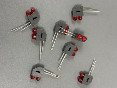 x100 LEDtronics Dual Red LED Indicator 21PCT200T4-0011 Through Hole Panel Mount