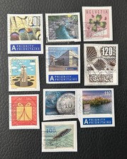 Lot de 10 timbres de Suisse années diverses - Sur Fragment - Briefmarken M125