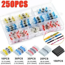 250x Solder Seal Sleeve Heat Shrink Butt Waterproof Wire Connectors Terminal US