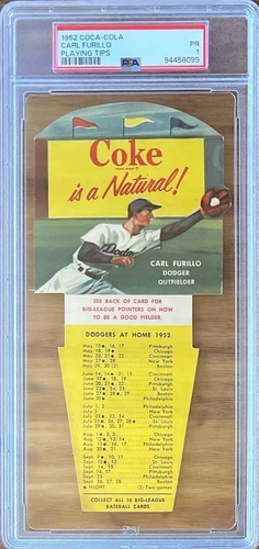 1952 Coca-Cola Playing Tips - Carl Furillo - PSA 1