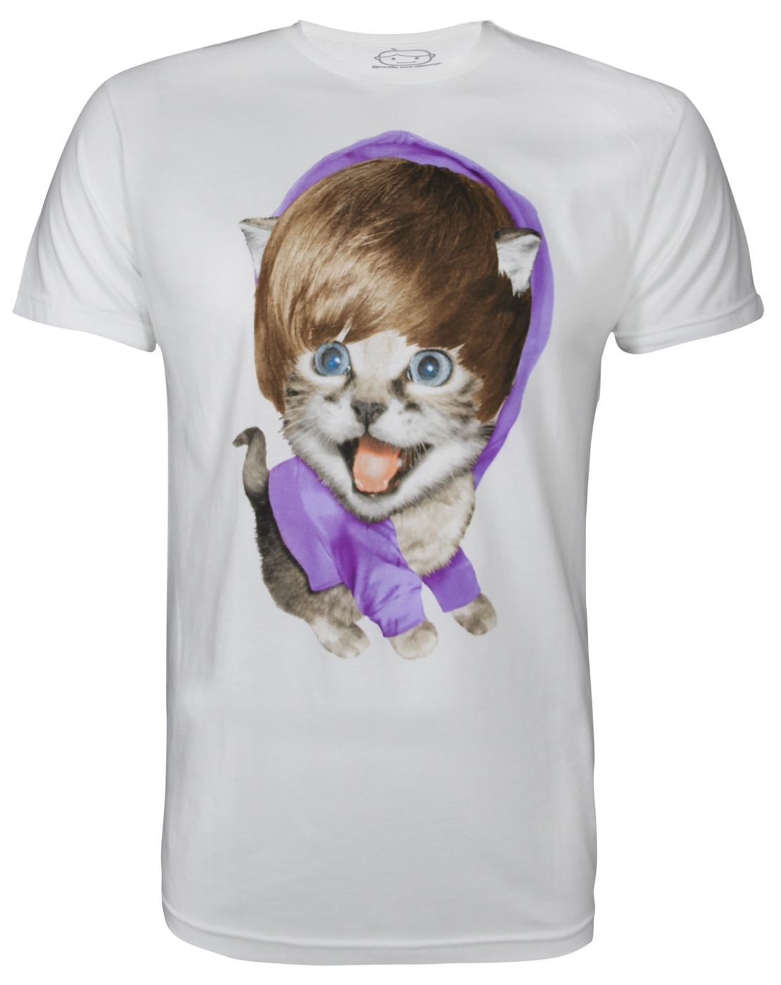 Милая футболка с двумя рукавами Weißes Baby Miau Katze Grafik Kurzarm Herren