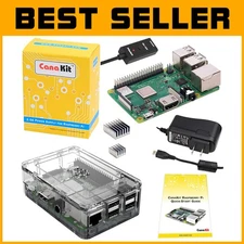 Raspberry Pi 3 B+ Starter Kit Clear Case 2.5A Power Supply