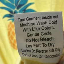“Kiwi Fresh” Tee Women’s XL YELLOW Tropical/Textured Pineapple/Cuff Sleeve NWT