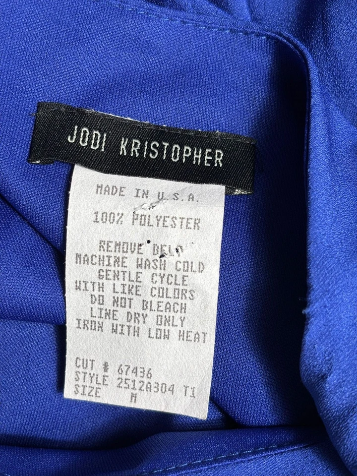 Vestido Vaina Jodi Kristopher Mujer Talla M Azul Volantes Manga Corta Foto 3 de 4