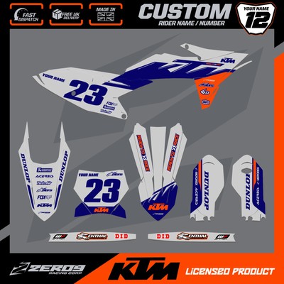 KTM SX 85 MOTOCROSS GRAFIK CUSTOM MX GRAFIK KIT AUFKLEBER STICKER RAND GRAU/BLU