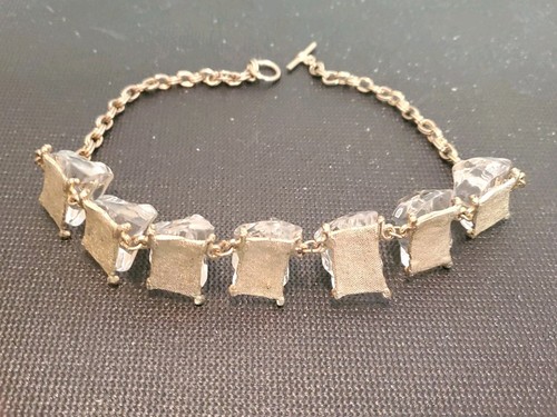 Bracciale Lucite Vintage Cubetto di Ghiaccio Grosso 17" - Foto 6 di 10