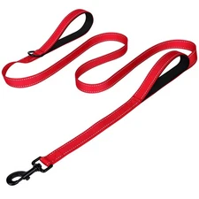 6Ft Heavy Duty Reflective Dog Leash with Double Handle for Large Medium Dogs