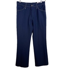Time Out West by Farah Vintage Mens Navy Blue Straight Leg Casual Pants Sz 31