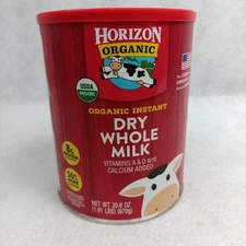 Horizon Organic Instant Dry Whole Milk – 30.6 oz Canister – USDA Organic – Shelf