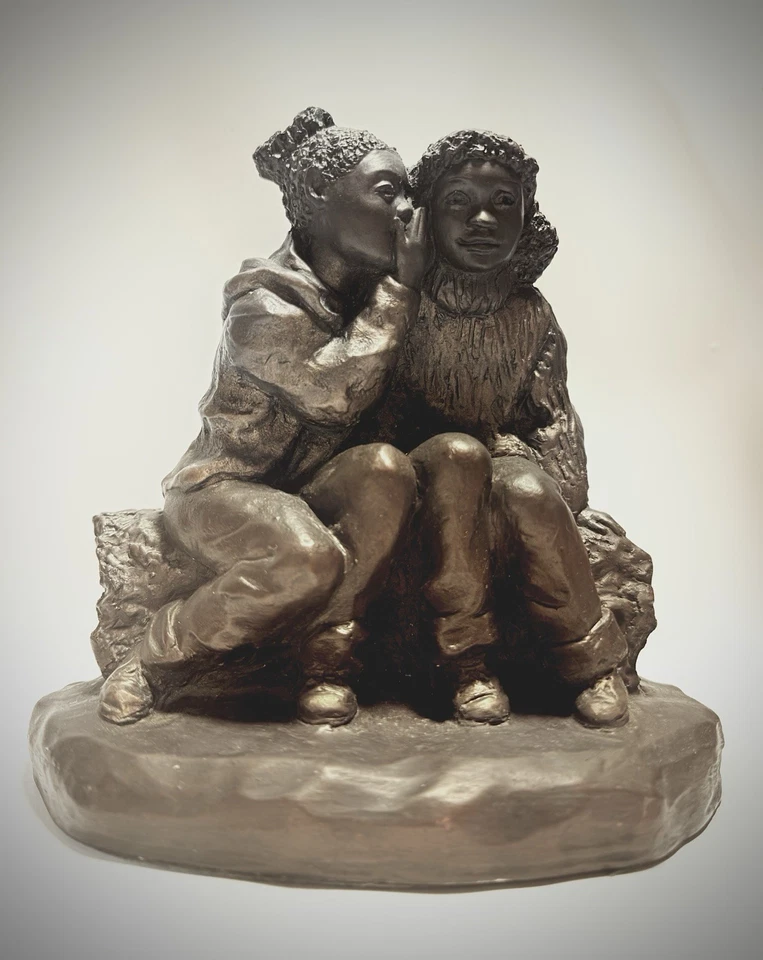 Escultura Austin Ecila afroamericana niños niñas 1996 secretos difíciles de encontrar Foto 2 de 4