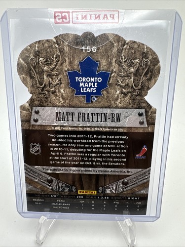 Matt Frattin 2011-12 Panini Crown Royale Rookie Signature Toronto Maple Leafs - Picture 2 of 3