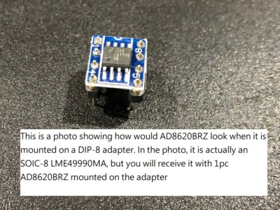 ADI Analog Devices AD8620BRZ Op Amp with DIP-8 adapter