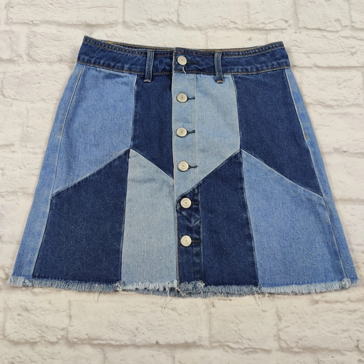 Ae high-waisted top festival denim skirt
