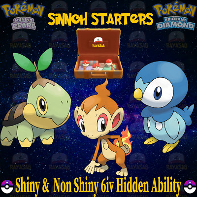 Pokemon Starter Sinnoh Shiny 6iv Shining Pearl Brilliant Diamond Non Shiny