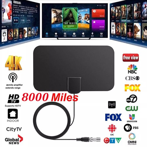 8000 Miles Indoor TV antenna Ariel Freeview Digital 4K HD TV Portable Aerial UK - Bild 2 von 11