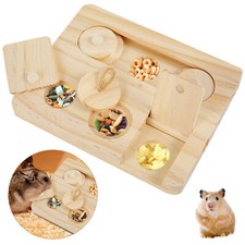 Guinea Pig Foraging Toy Wooden Hamsters Foraging Toy Puzzle Interactive Toy