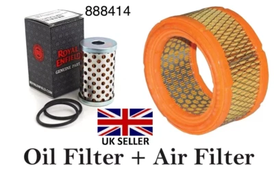 Genuine Royal Enfield Bullet Classic 500 2014-2020 AIR FILTER Element OIL FILTER - Image 1 of 4