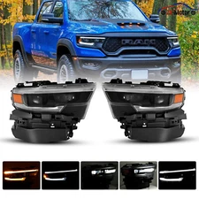 For RAM TRX 2019-2024 Dual Projector DRL Full LED Headlight Pair TRX
