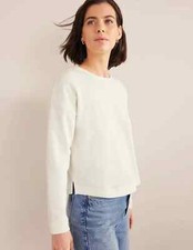 Boden Small Textured Waffle Detail Top- Ivory- Size Small T1330 -Q19
