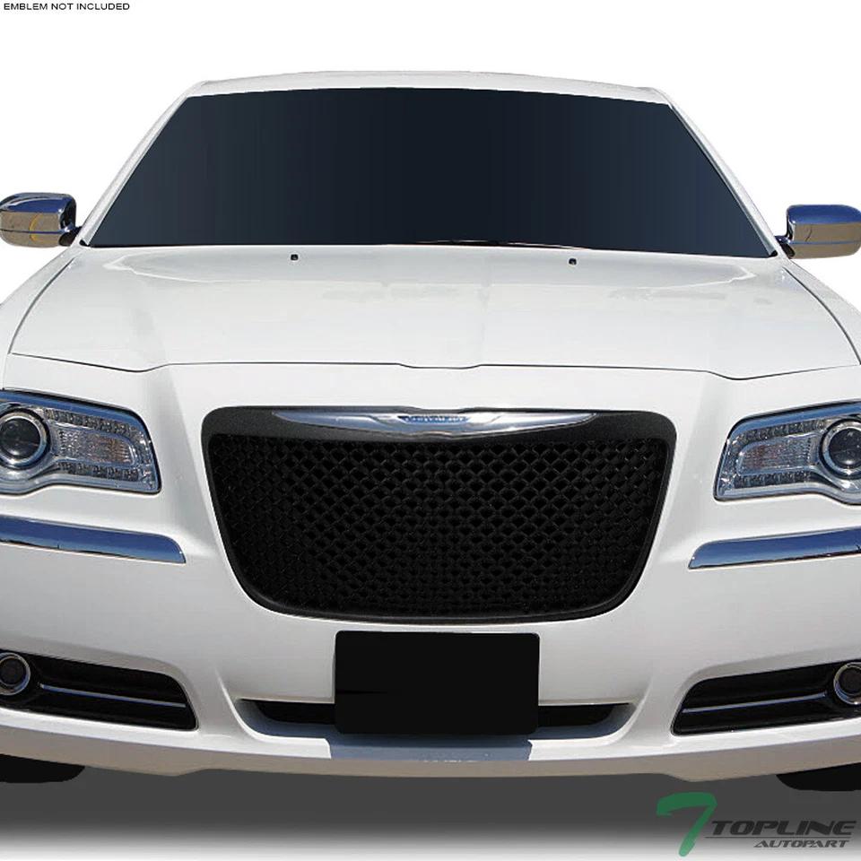 Topline For 2011-2014 Chrysler 300/300C Mesh Front Hood Bumper Grill Grille -Blk Foto 2 de 4