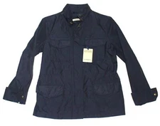 New $580 GIMO'S 4 Pocket Full Zip JACKET Women's MEDIUM M US 8 IT 46 Navy Blue