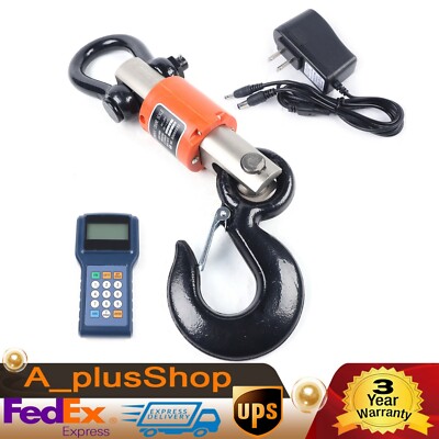 10000kg 10T HD Wireless Electronic Digital Hanging Crane Scale W/ Handheld Meter