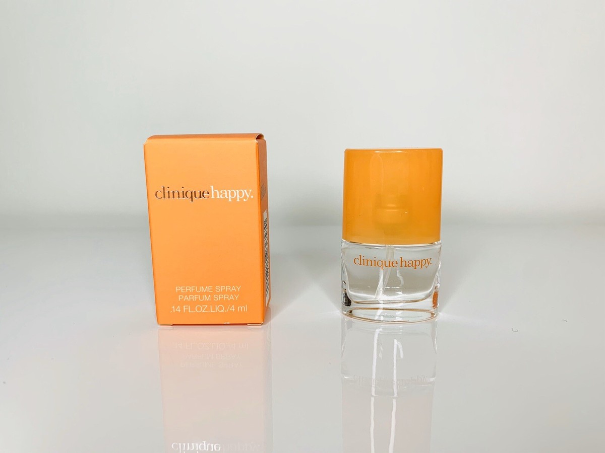 Clinique Happy Perfume Spray Travel Size 0.14 oz / 4 ml New In Box
