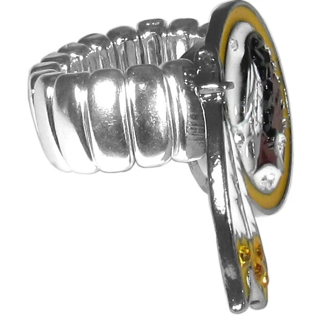 Conjunto de anel e colar elástico de cristal Washington Redskins - Futebol NFL - Imagem 3 de 4