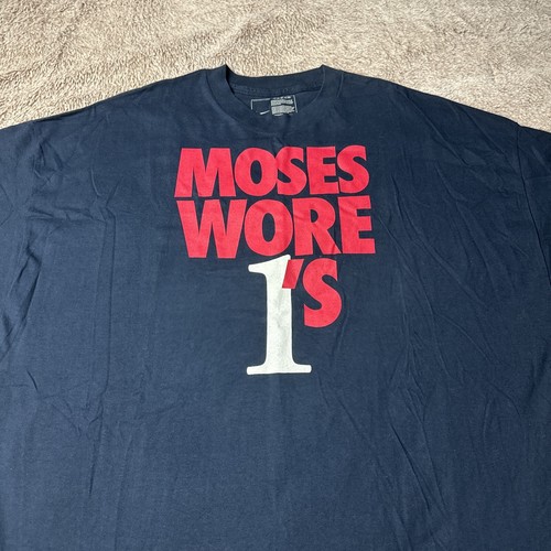 Rare NIKE Men's Blue T- Shirt Moses Malone Promo AF1 size 3XL NWT - Picture 8 of 15