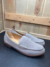 Hush Puppies WorryFree Unisex Loafers US9 Wide EU41 Gray Suede Casual Shoes