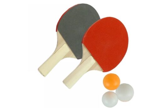 2 PLAYER TABLE TENNIS PING PONG SET INCLUDES 3 BALLS TWO PADDLE BATS GAME NEW UK - Zdjęcie 1 z 3