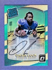 2017 DALVIN COOK VIKINGS #193 Panini Donruss RATED ROOKIE SILVER AUTO 83/99 MINT