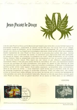 FRANCE SCOTT # 1691 FIRST DAY SOUVENIR PAGE, 1980, J.P. LE DOUX, GREAT PRICE!