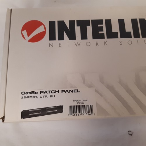 INTELLINET 32 Cat 5e Patch Panel Network Rack Mount, Black New in Box - Picture 4 of 4