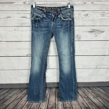 Rock Revival Jeans Womens 26 May Easy Bootcut Thick Stitch Western Rodeo