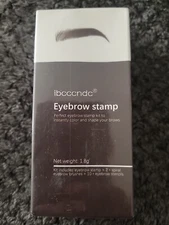 Eyebrow Stamp Brow Shaping Kit Definer Makeup Powder Stencils Set Dark Brown