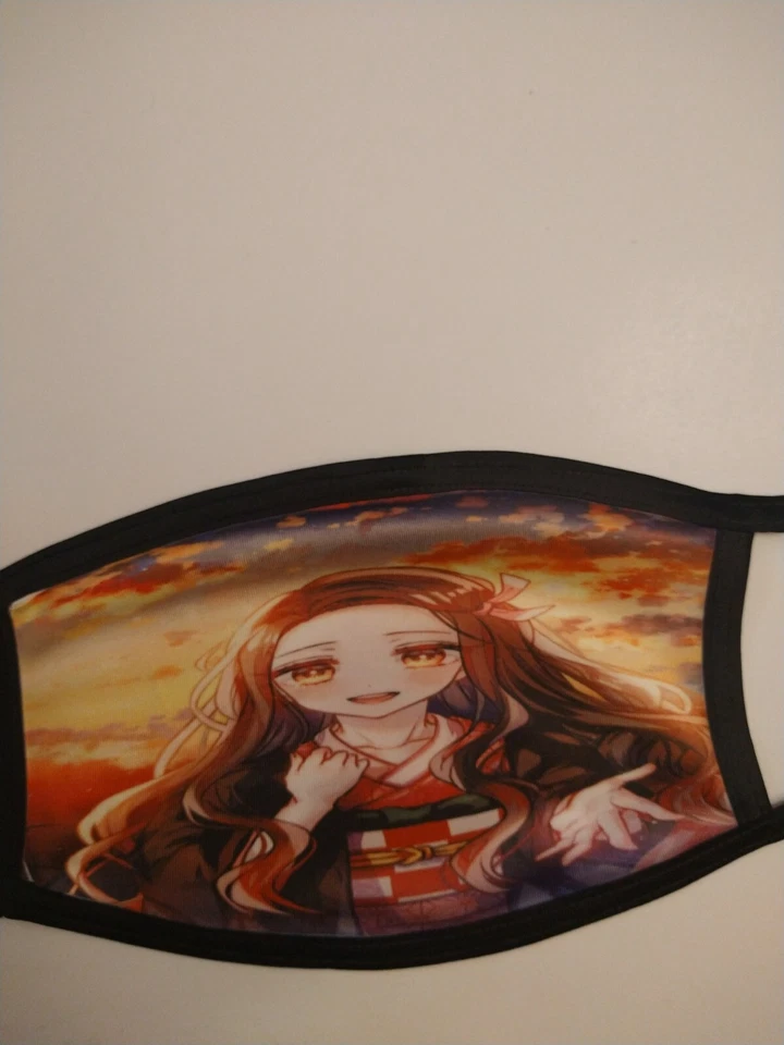 Demon slayer nazuko face mask double layer with filter pocket - Image 4 of 4