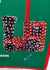 K-B CHEERY CHOO Train Red/Black Sequin Bead Christmas Ornament Kit Vtg by Emilie