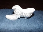 Vintage FENTON Milk Glass Hobnail Cat Shoe Slipper