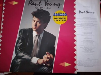 LP PAUL YOUNG NO PARLEZ COVER EX VINYL VG+/EX