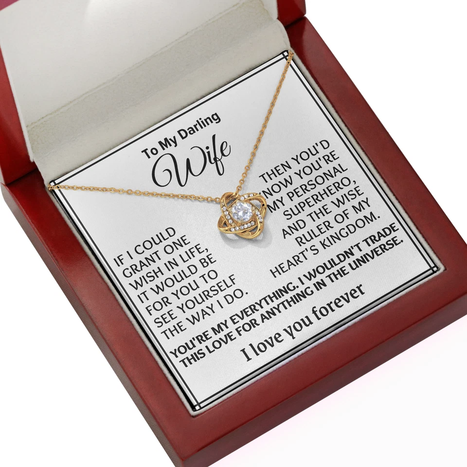 To My Beautiful Wife, Pingente Colar Presente de Aniversário para Esposa Conjunto de Presente - Imagem 3 de 4