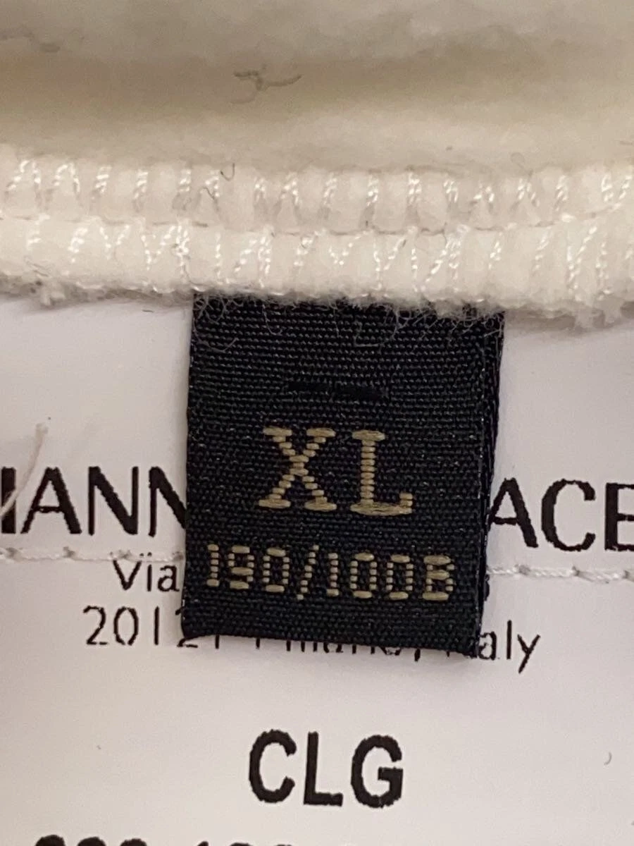 Felpa con cappuccio VERSACE Bolo Box logo XL cotone bianco A82640 usata