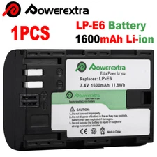 LP-E6 Replacement Battery for Canon EOS 80D 6D 7D 70D 60D 5D Mark II III BG-E14