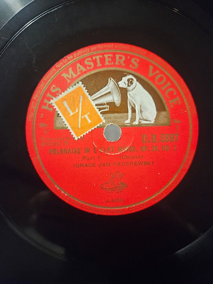 Ignace Jan Paderewski - Chopin Polonaise In E Flat Minor Op.26 No.2 - 78rpm