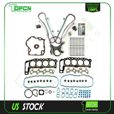 Timing Chain & Cover Gasket Head Gasket Bolts Set Fits 02 03 Dodge Ram 1500 4.7L
