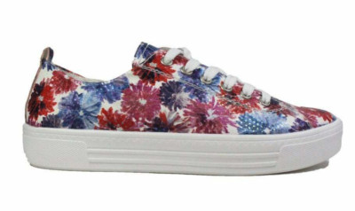 Remonte D0900-91 Floral Leather Sneaker Lace Up Casual Trainers EU 39 42